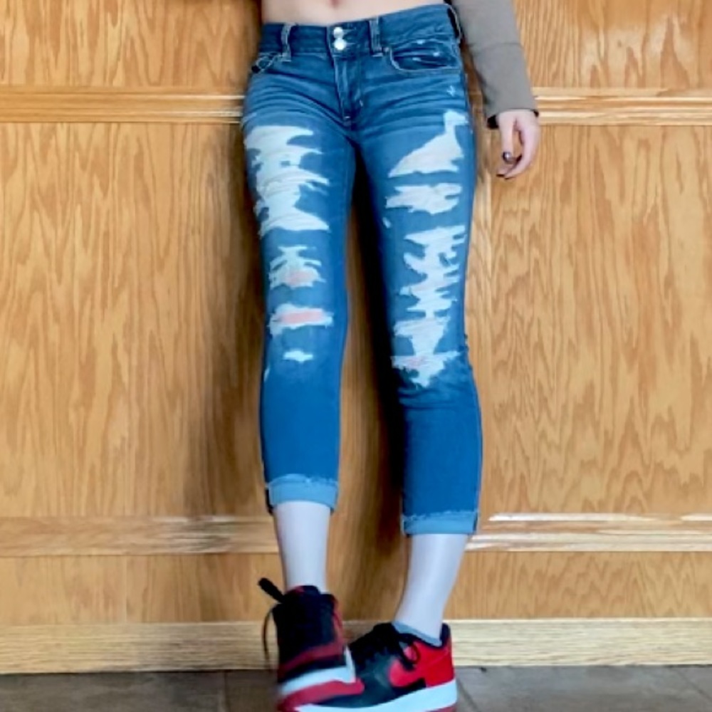 American Eagle Artist Crop Jeans Size 0